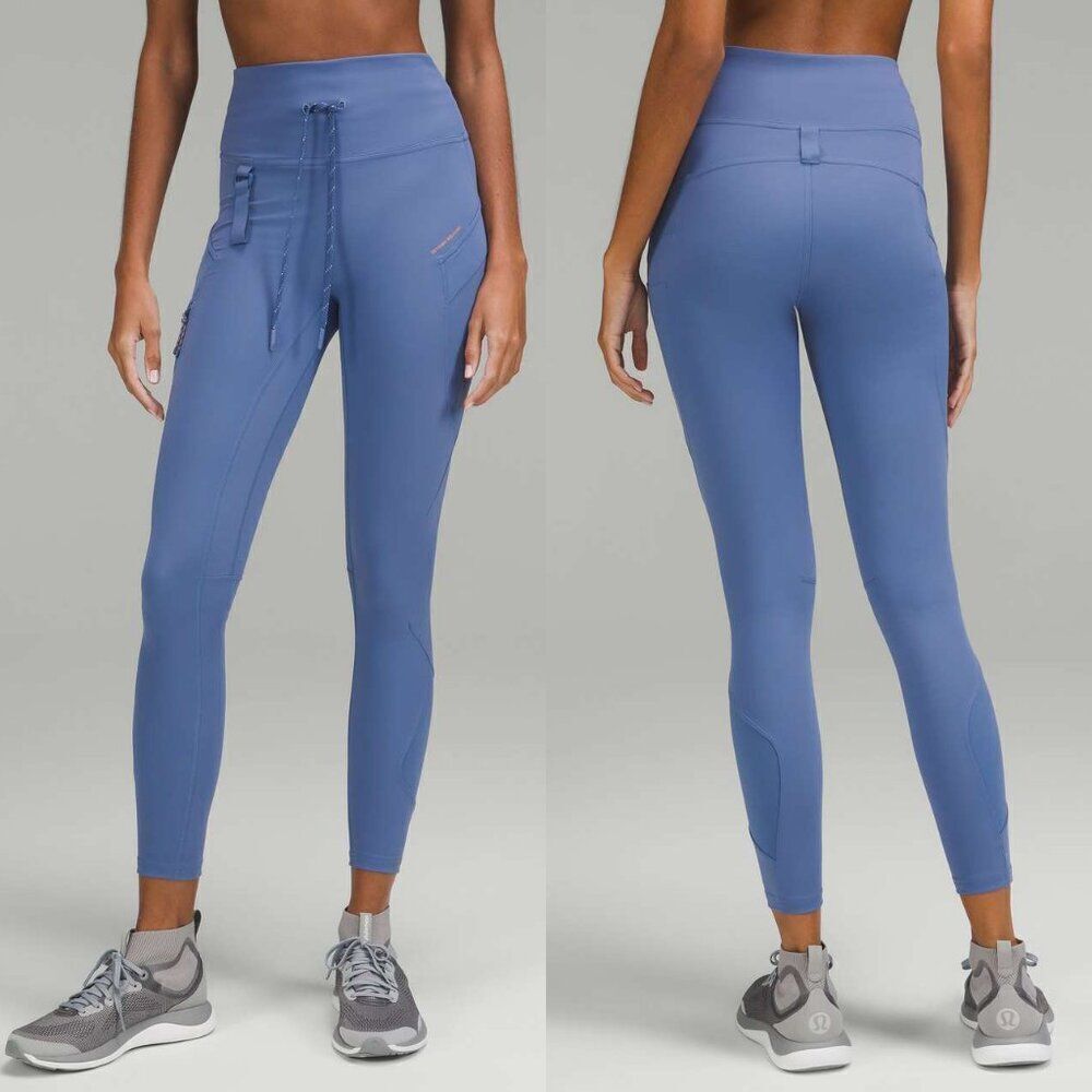 Lululemon Water Drop blue cargo super high rise hiking active tights leggings
